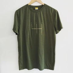 Men's Tshirt Stick Shift Olive Organic Bamboo & Cotton